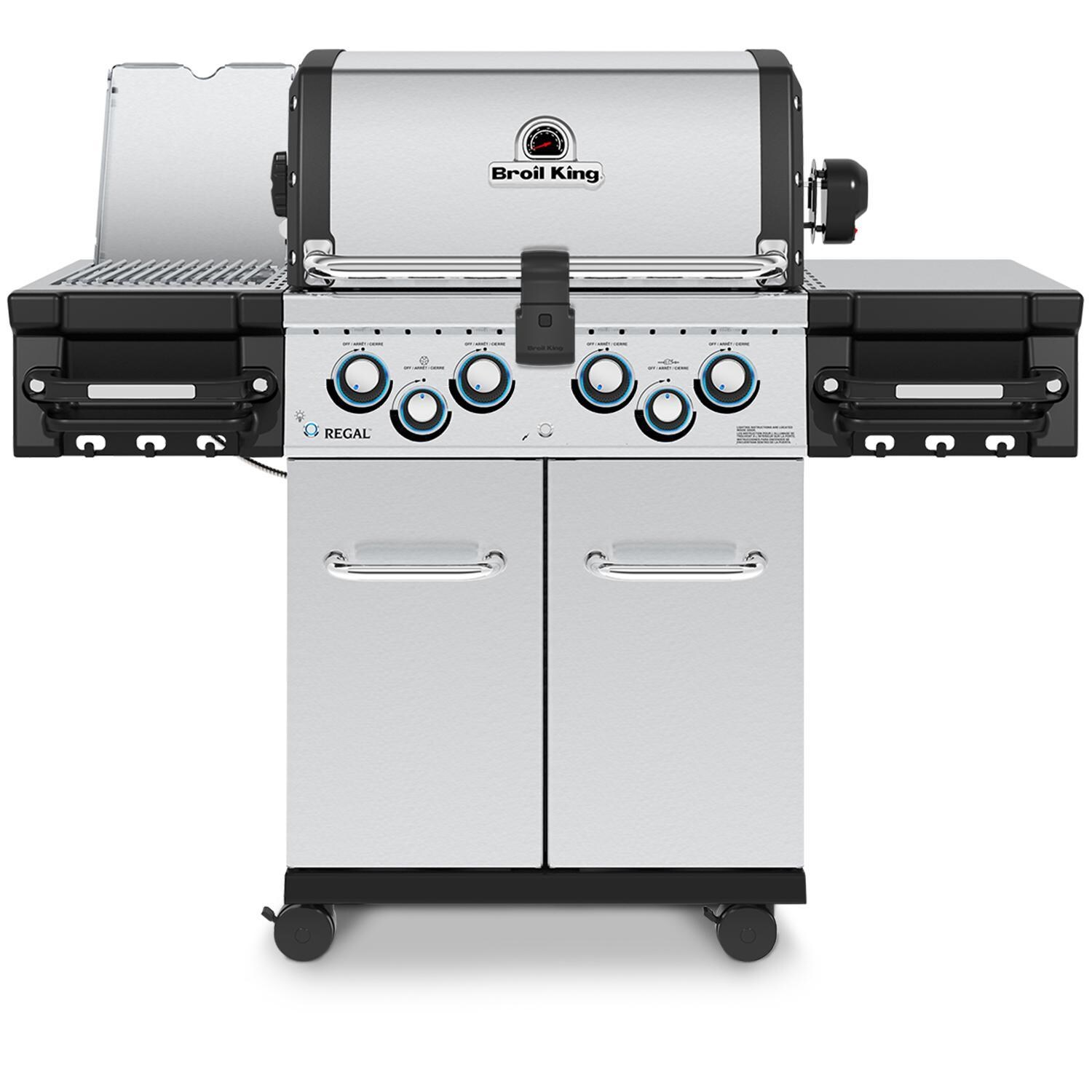 Broil King Regal S 490 PRO IR 4-Burner Propane Gas Grill With Rotisserie & Infrared Side Burner - Stainless Steel - 956944