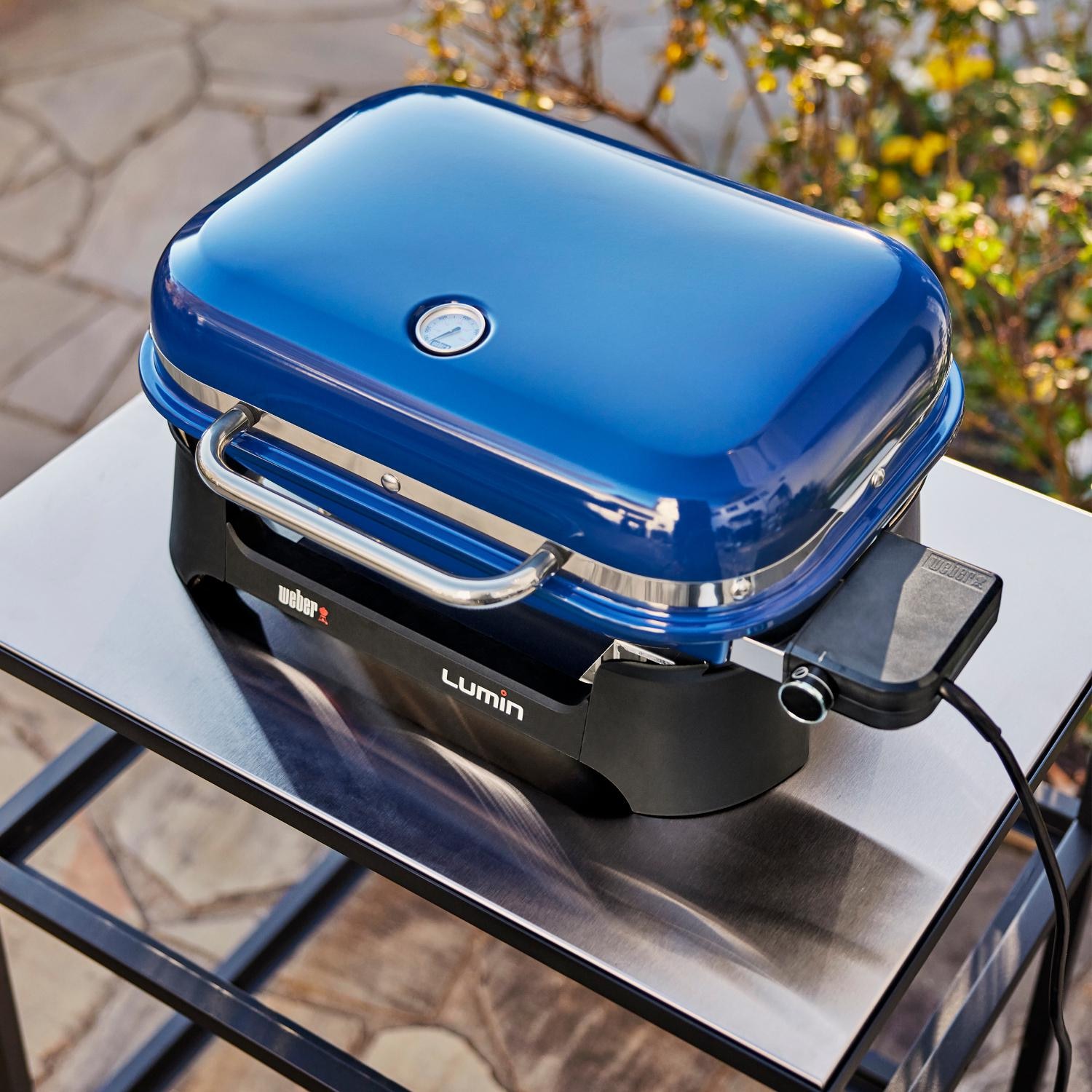 er Lumin Portable 1560 Watt Electric Grill Deep Ocean Blue