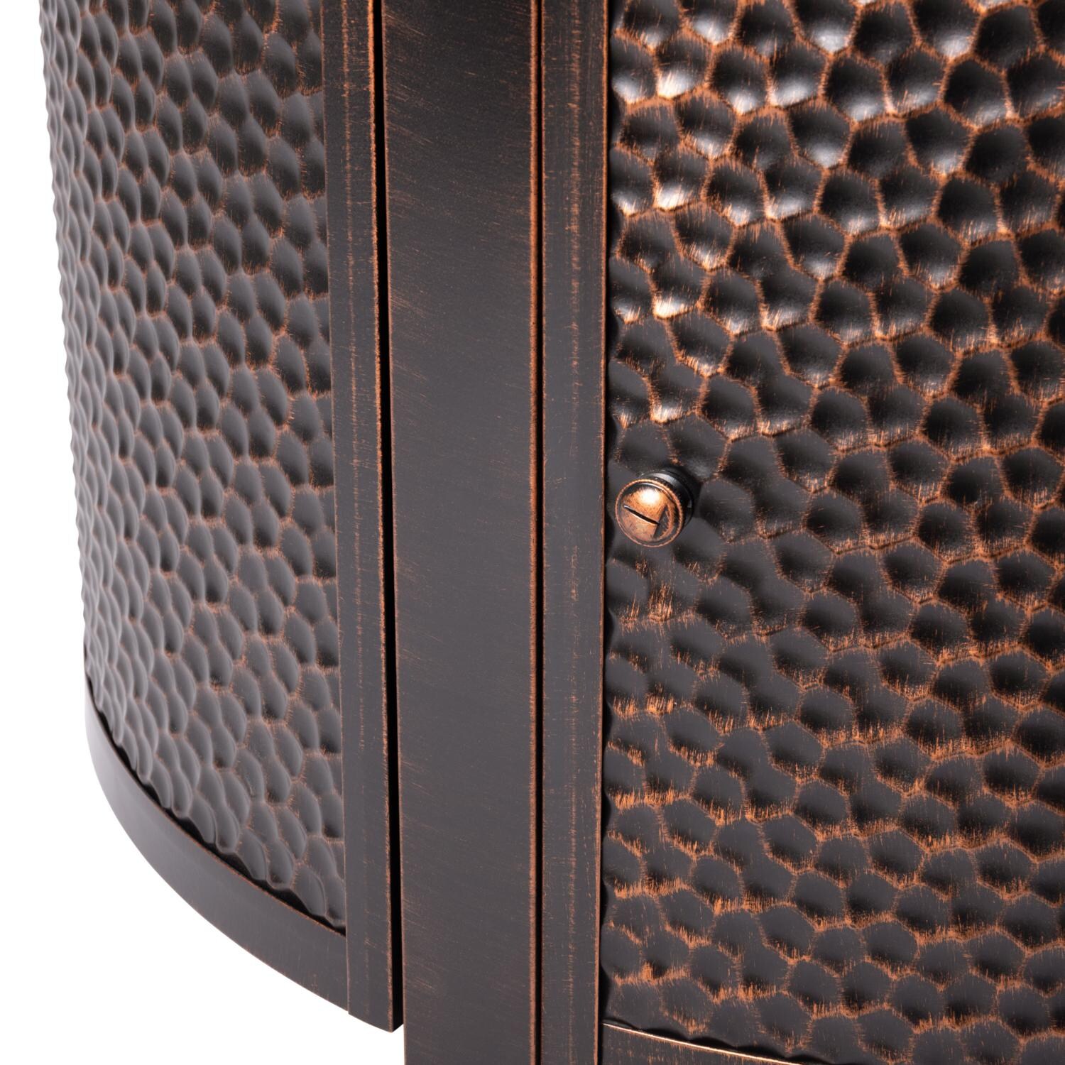 Ultimate Patio SC62752 Leafview 42-Inch Round Aluminum Propane Fire Pit Table - Detail thumbnail