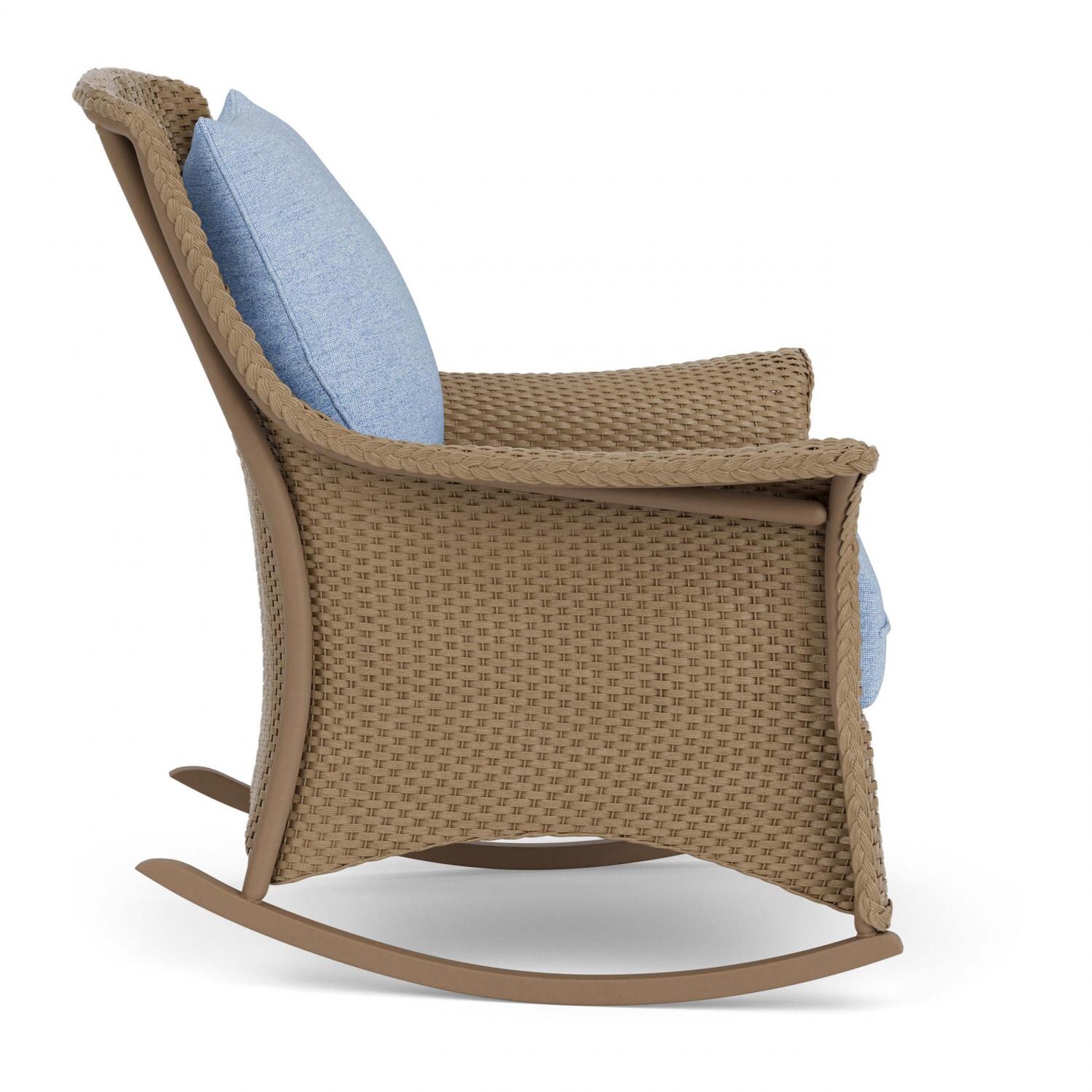 Lloyd Flanders Mandalay Lounge Rocker in Fawn Finish with Demo Skyway fabric - Side thumbnail