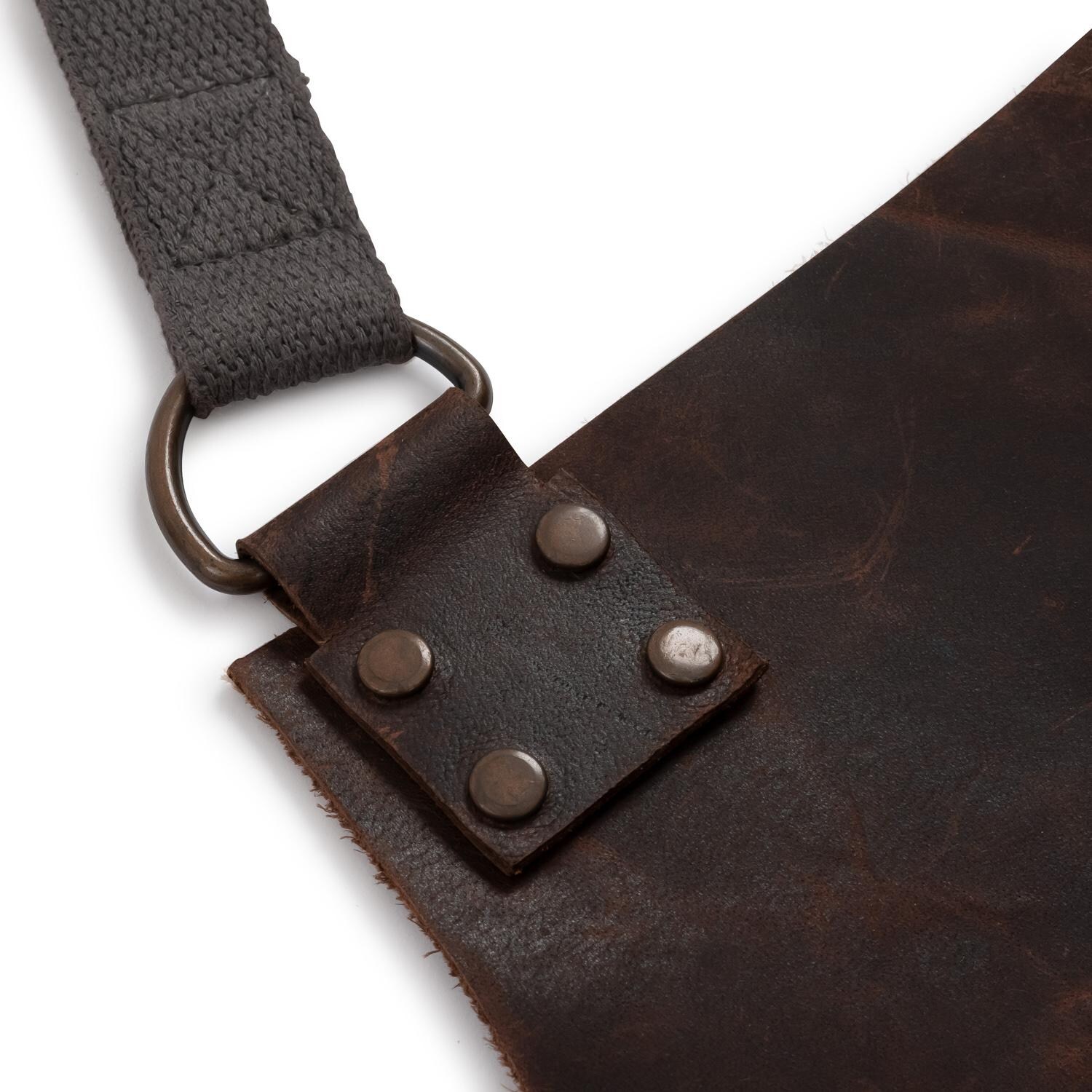Barebones Living CKW-479 Tradesman Leather Apron - Hardware Detail thumbnail