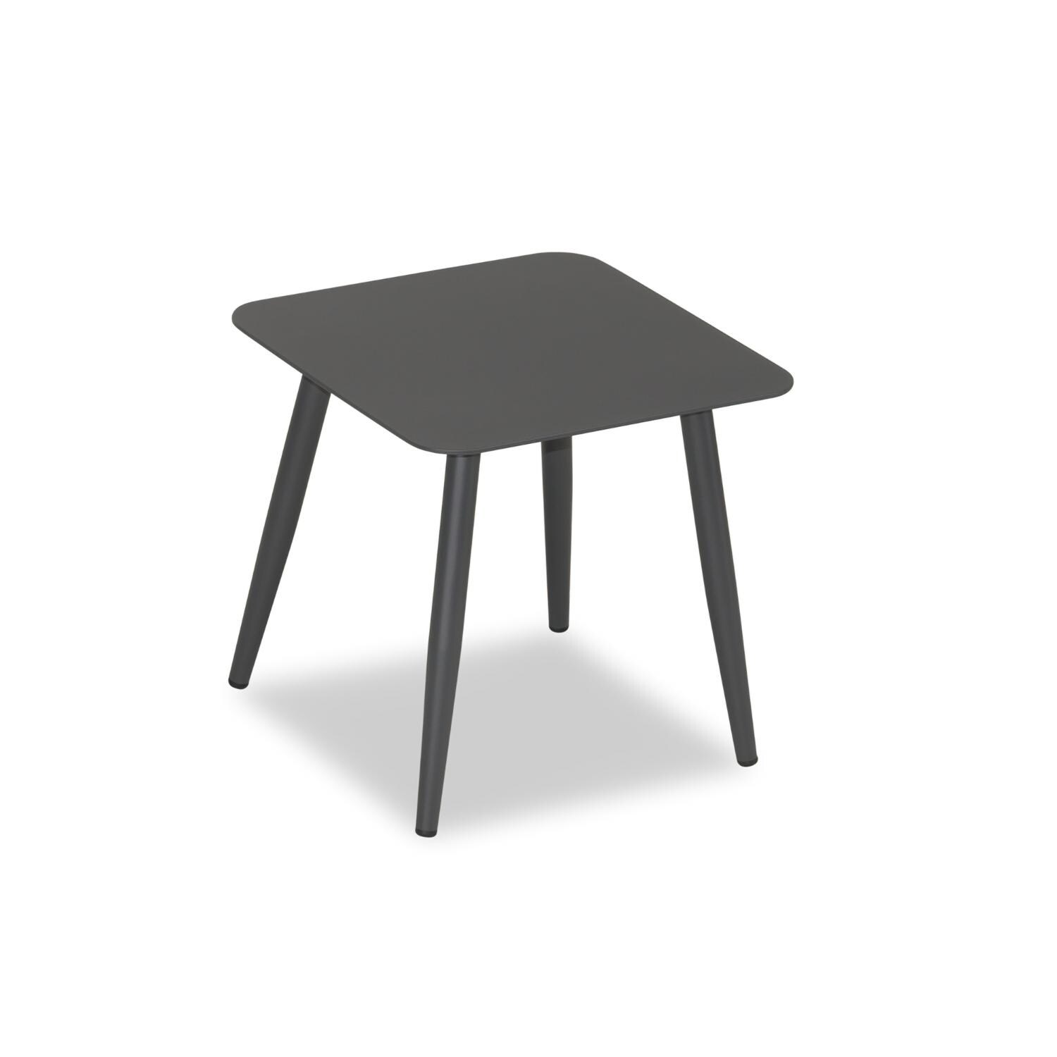 Lakeview Midnight Cove 19 3/4 Inch Slate Aluminum End Table - Top - White Background thumbnail