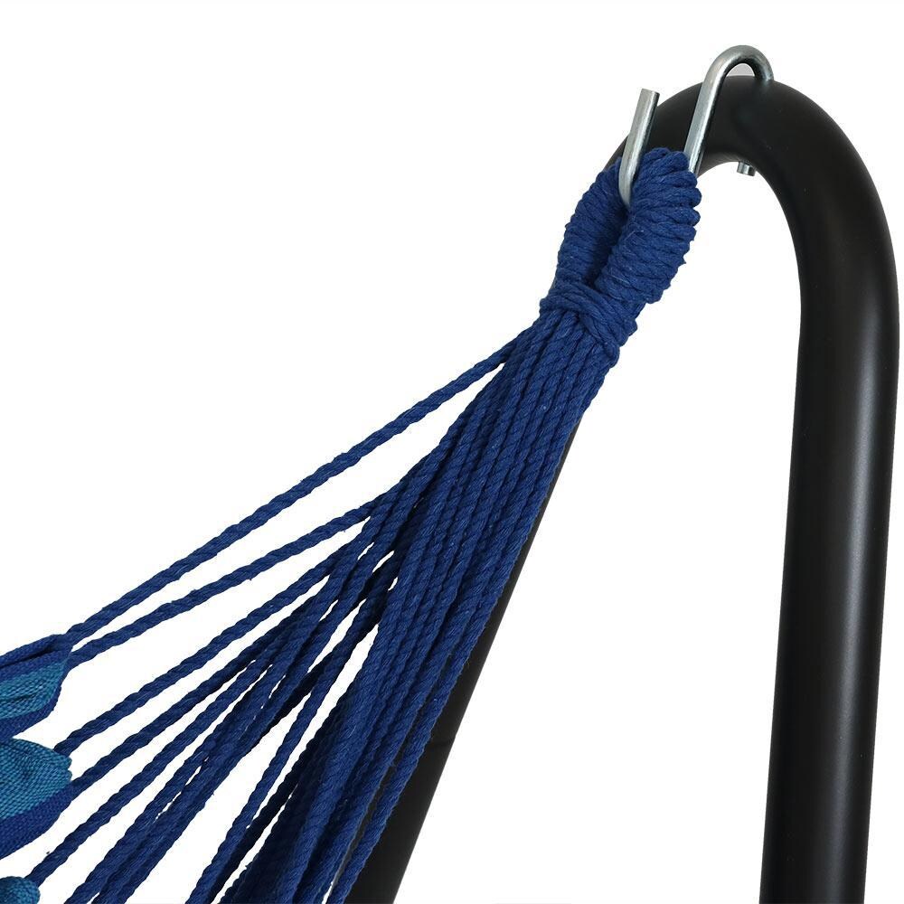 Ultimate Patio Hanging Hammock Chair Swing w/ 2-Point Space-Saving Stand - Beach Oasis - S Hook thumbnail