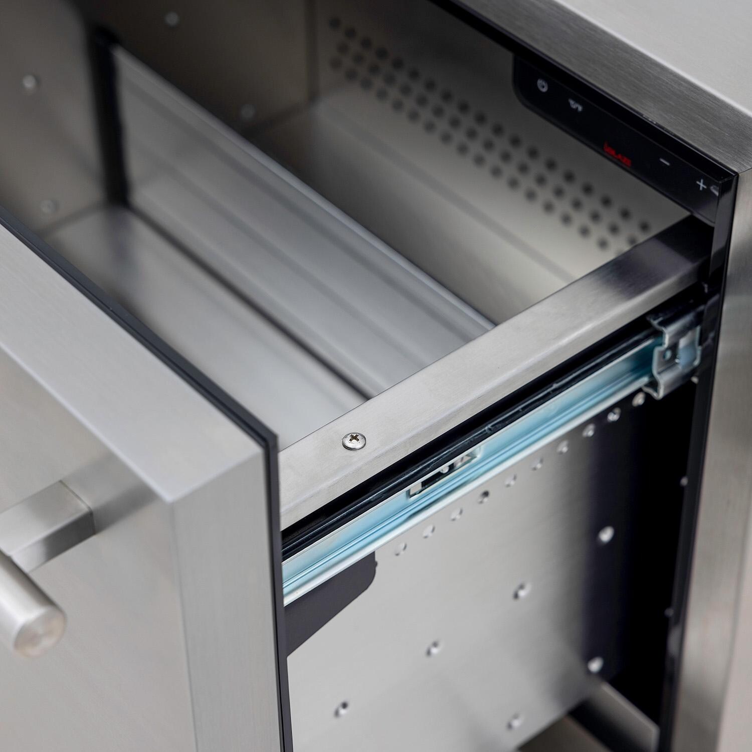 Blaze BLZ-SSRF-DBDR5.1 5.1 Cu. Ft. Outdoor Rated Stainless Steel Double Drawer Refrigerator - Drawer Slide - Detail thumbnail