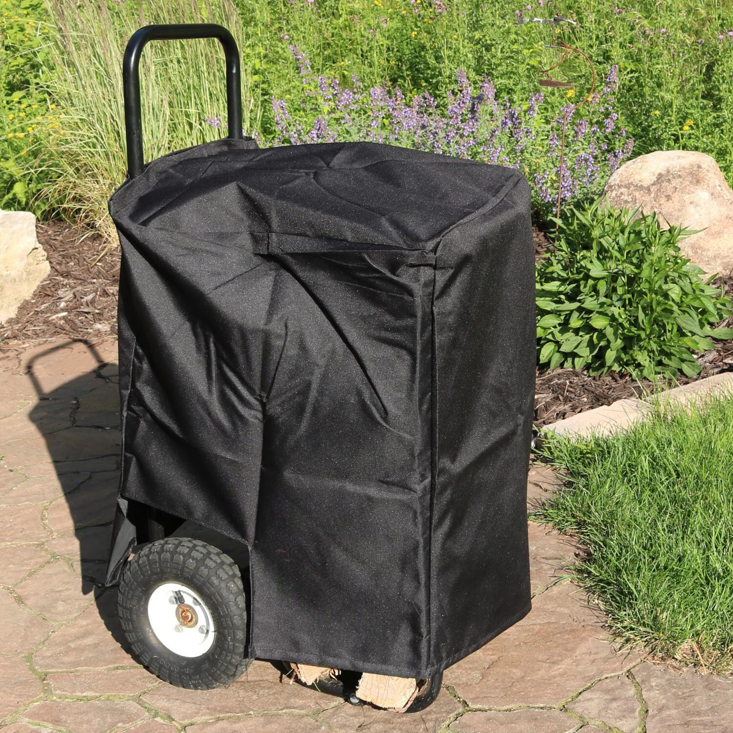 Ultimate Patio SC-QX-FLC-COMBO Firewood Log Cart & Cover - Lifestyle - With Cover thumbnail
