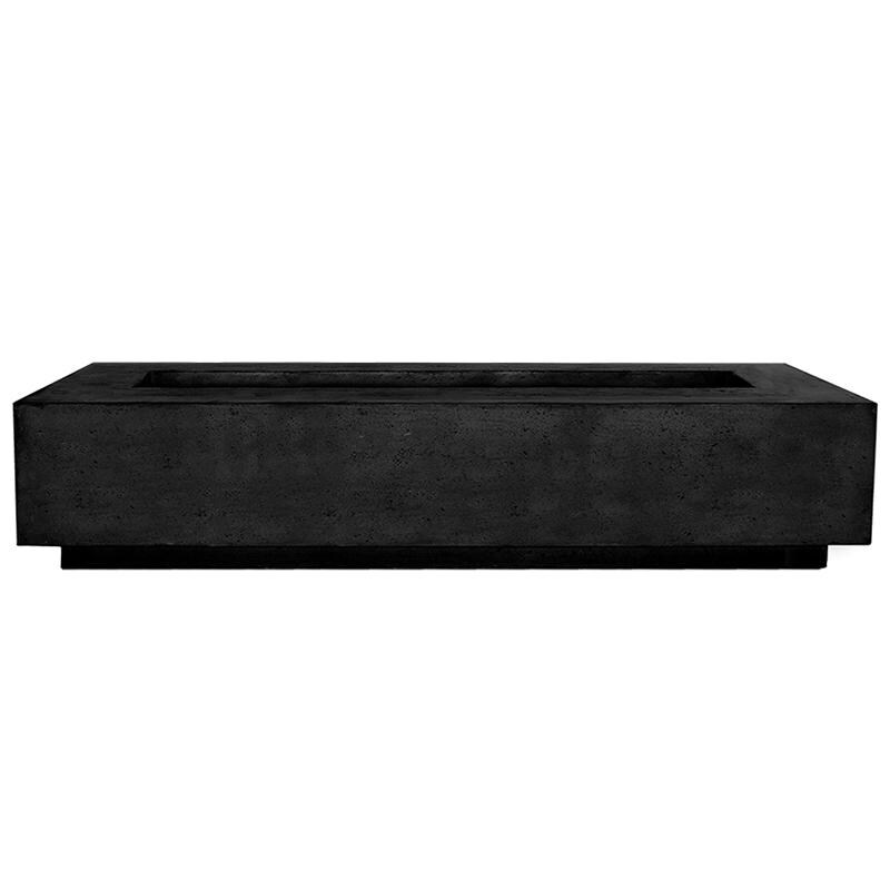 Prism Hardscapes Tavola 6 90-Inch Propane Gas Rectangular Fire Pit Table - Ebony - PH-415-2LP image