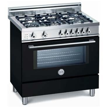 Bertazzoni Ranges 36 Inch Natural Gas 4.0 Cu. Ft. Dual Fuel Black Range
