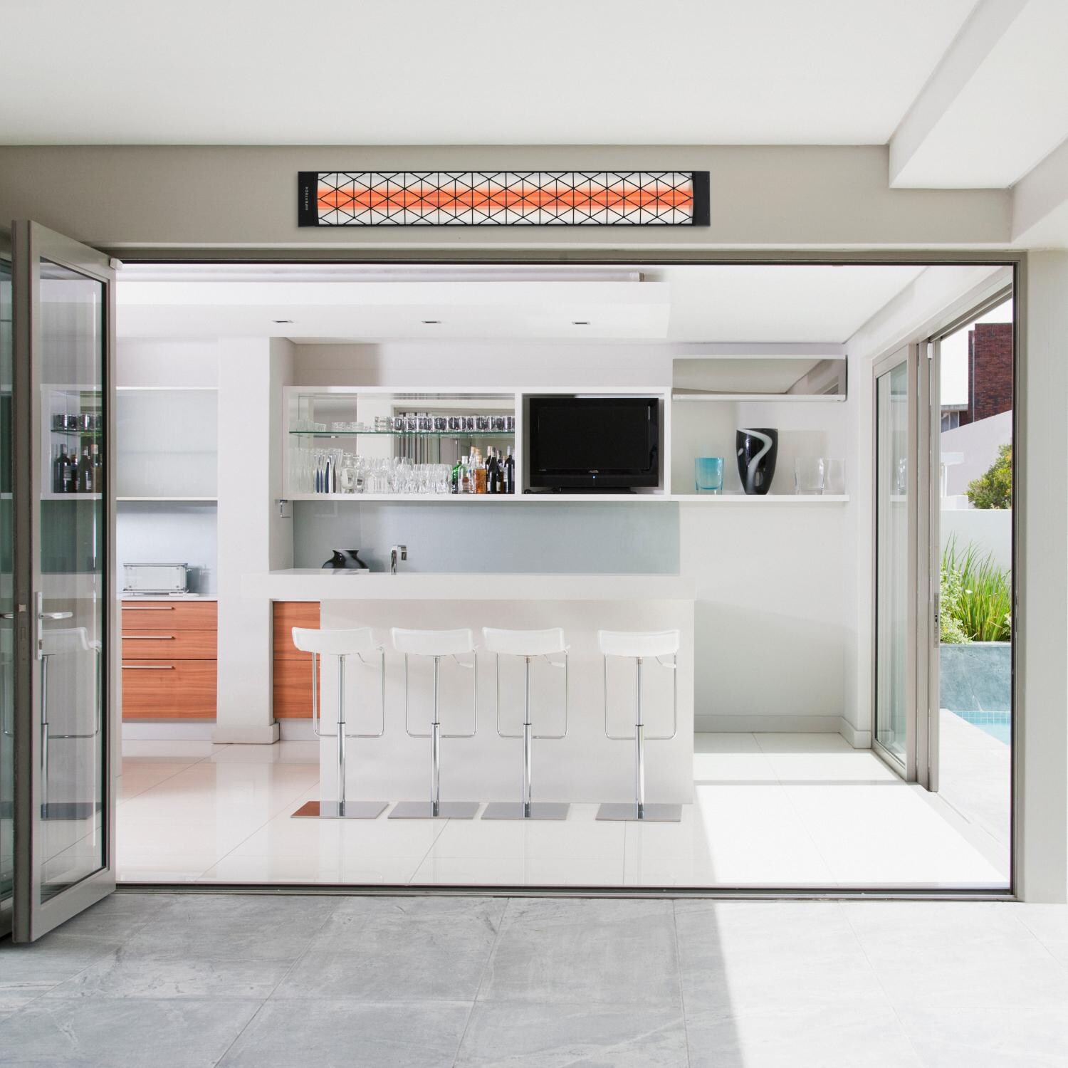 Infratech CD4024SS1 Motif Collection 39-Inch 4000W Dual Element 240V Electric Infrared Patio Heater - Lifestyle thumbnail