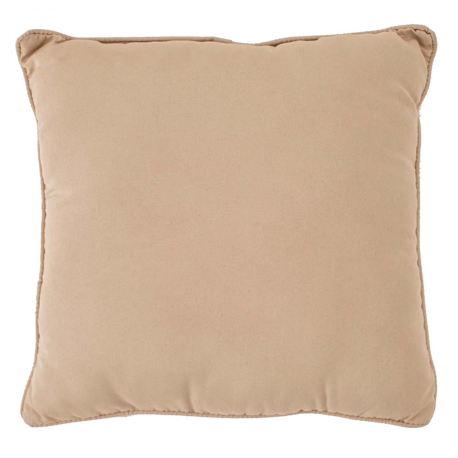 Sunbrella Canvas Heather Beige Throw Pillow By BBQGuys Signature - 18 X 18