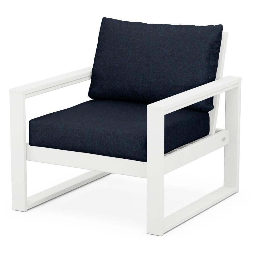 POLYWOOD EDGE Club Chair in White / Marine Indigo thumbnail