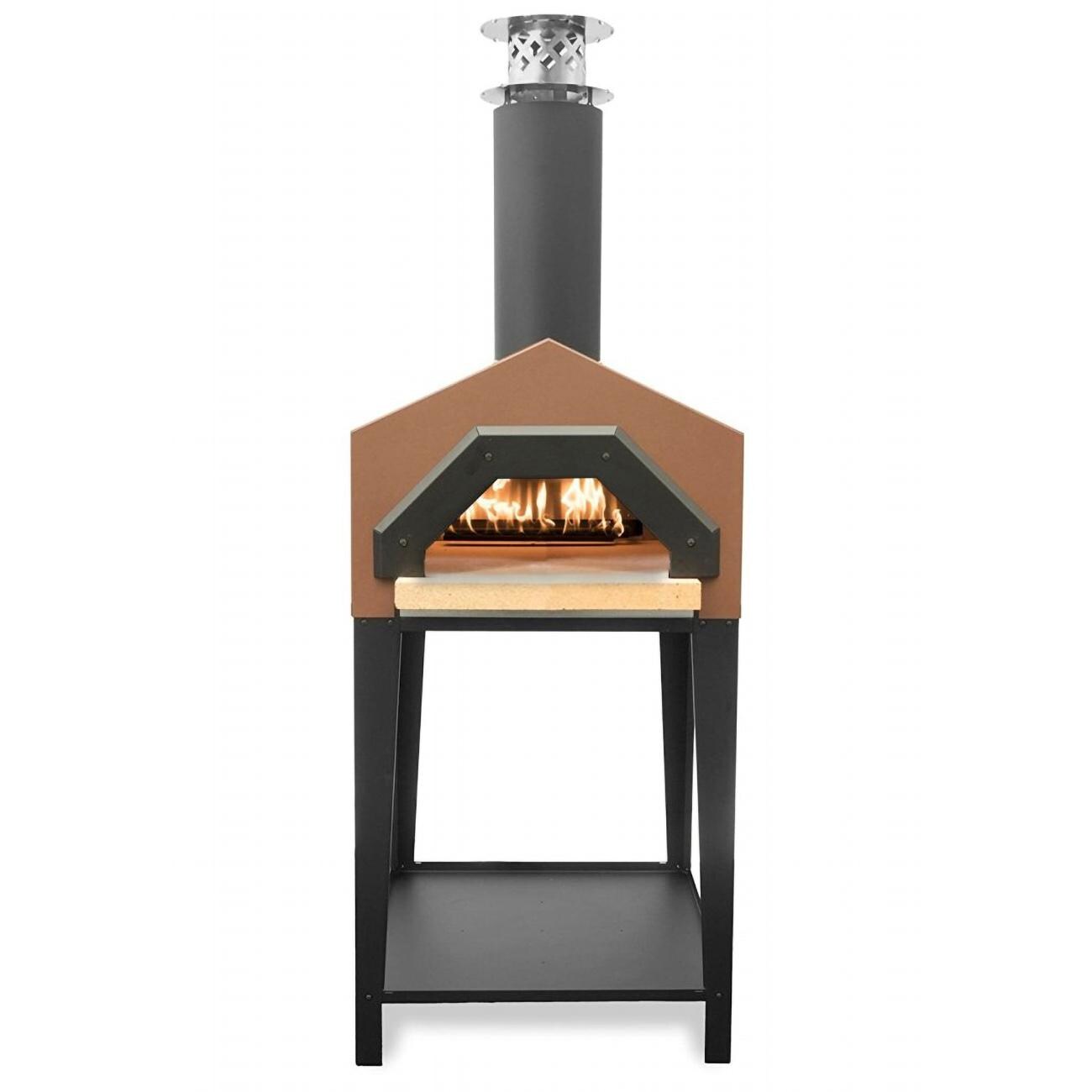 Chicago Brick Oven Americano Wood Fired Residential Outdoor Pizza Oven On Stand - Terra Cotta - CBO-O-STD-AMR-TC