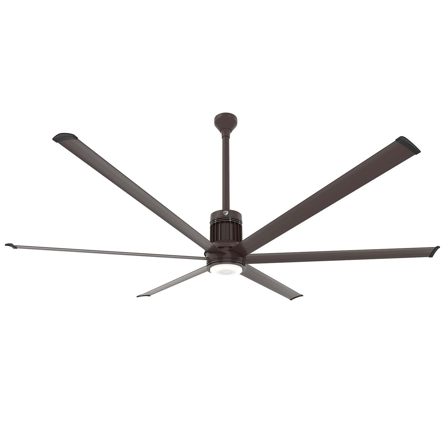 Big Ass Fans MK-I61-081906A730I24 96-Inch i6 Ceiling Fan Universal Mount W/24-Inch Ext Tube Oil Rubbed Bronze - With Light On (Sold Separately) thumbnail