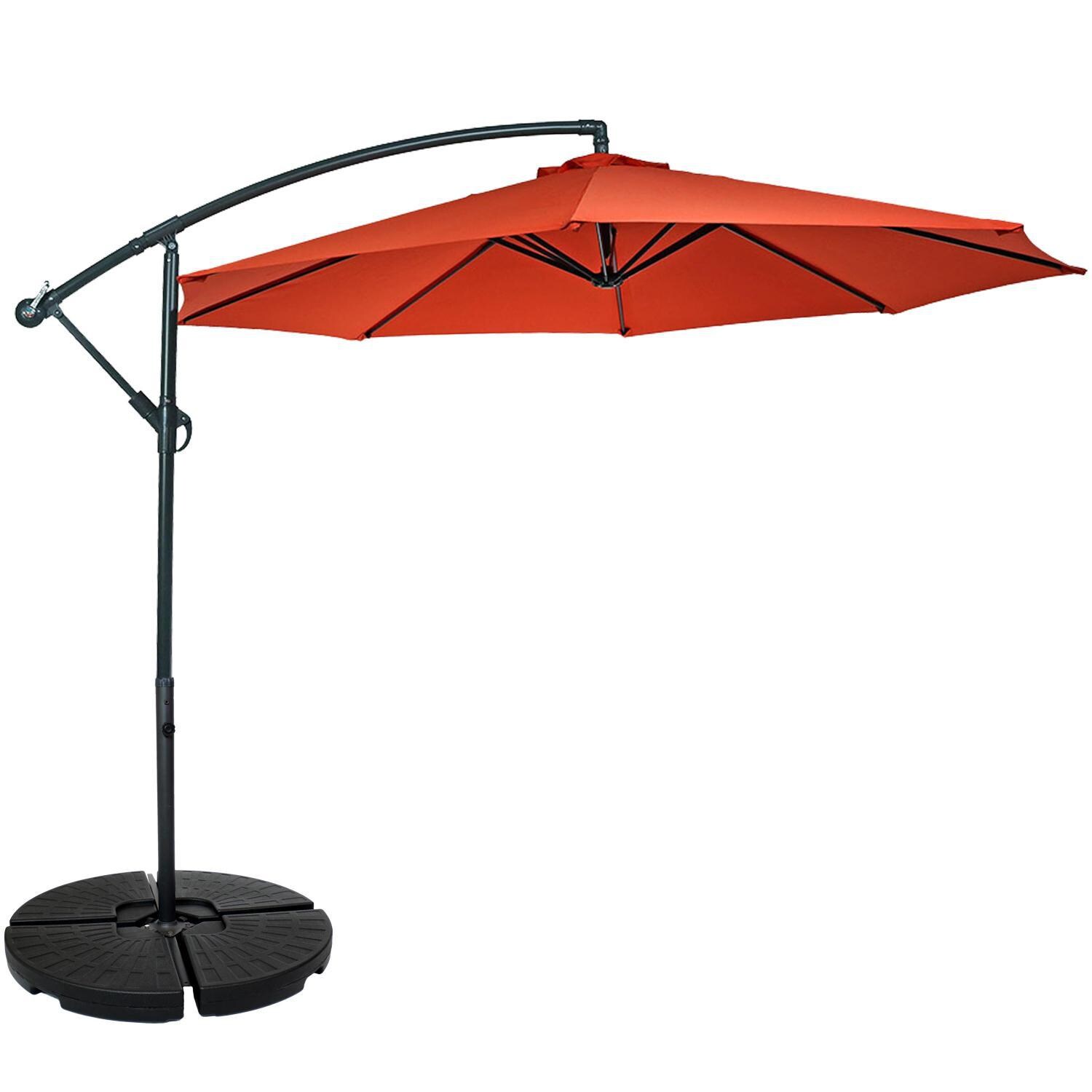 Ultimate Patio SC-NMO-658 Water/Sand Fillable Cantilever Umbrella Base Weights - Set of 4 - Supporting Cantilever Umbrella (Umbrella Not Included) thumbnail