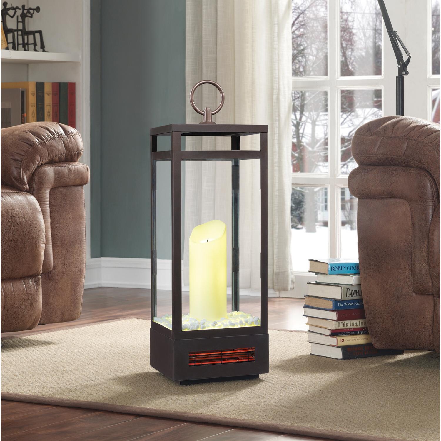 Duraflame 29-Inch Flameless Indoor Candle Lantern Heater - Bronze thumbnail