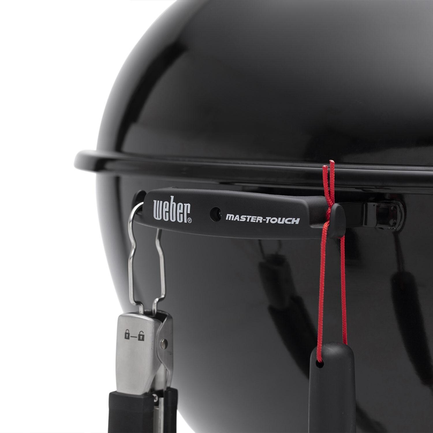 Weber 1500064 Master Touch 26-Inch Charcoal Grill With Gourmet BBQ System Cooking Grate in Black - Multi-Use Holder - White Background thumbnail