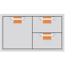 Aspire By Hestan 36-Inch Double Drawer And Single Storage Door Combo - Citra - AESDR36-OR image