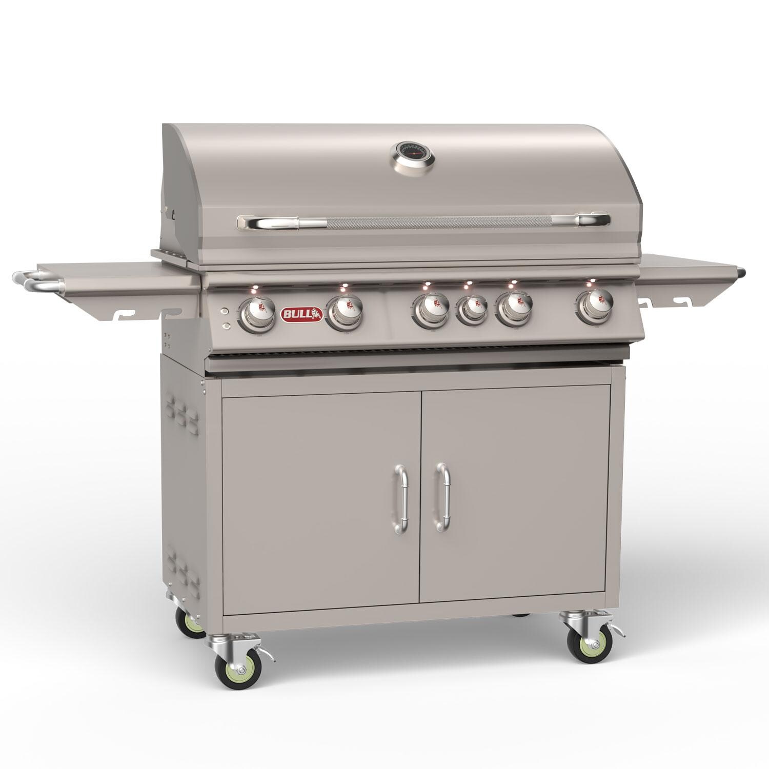 Bull 55000 Brahma 38-in 5-Burner Propane Gas Grill Cart - White Background thumbnail