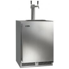 Perlick C-Series 24-Inch 5.2 Cu. Ft. Right Hinge Outdoor Rated Dual Tap Beer Dispenser / Kegerator - HC24TO-3-1R2 image