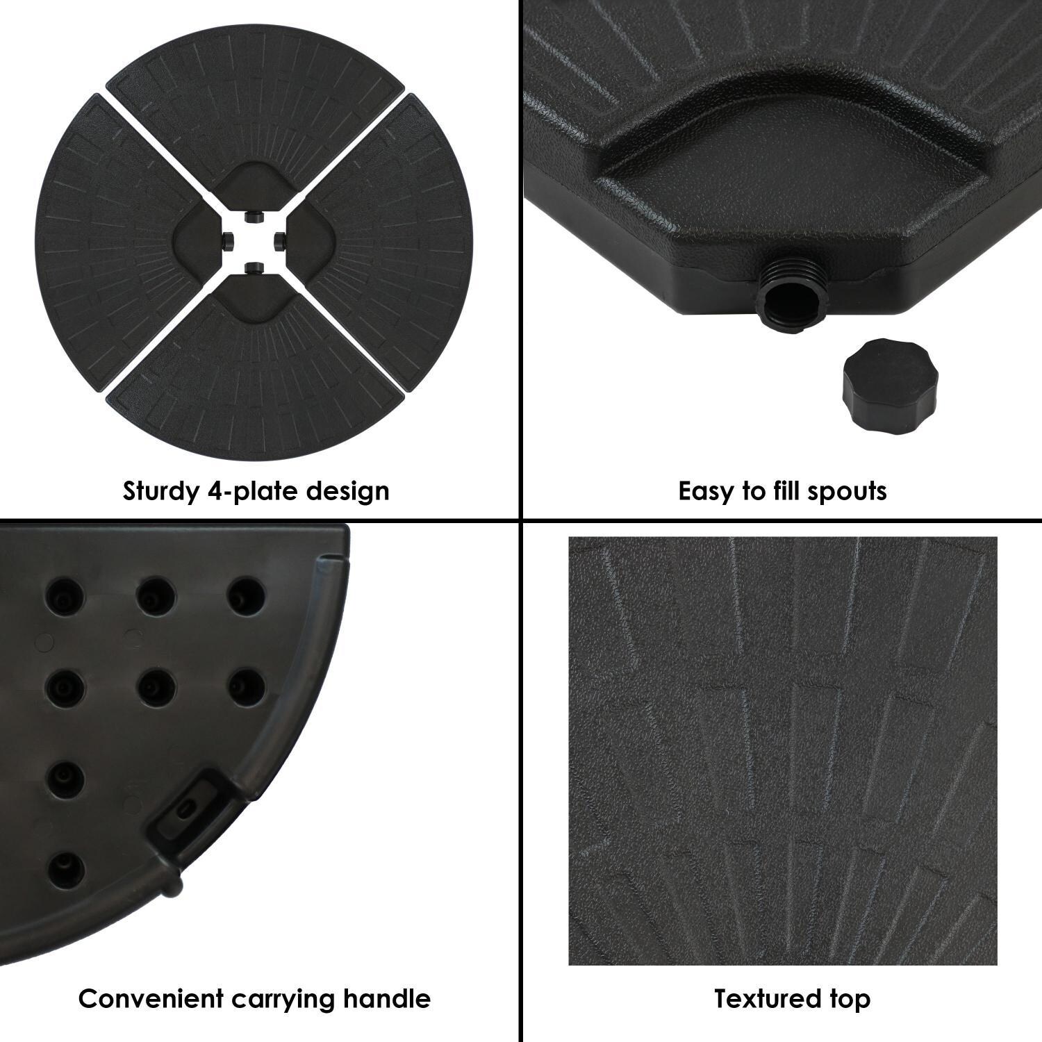 Ultimate Patio SC-NMO-658 Water/Sand Fillable Cantilever Umbrella Base Weights - Set of 4 - Overview thumbnail