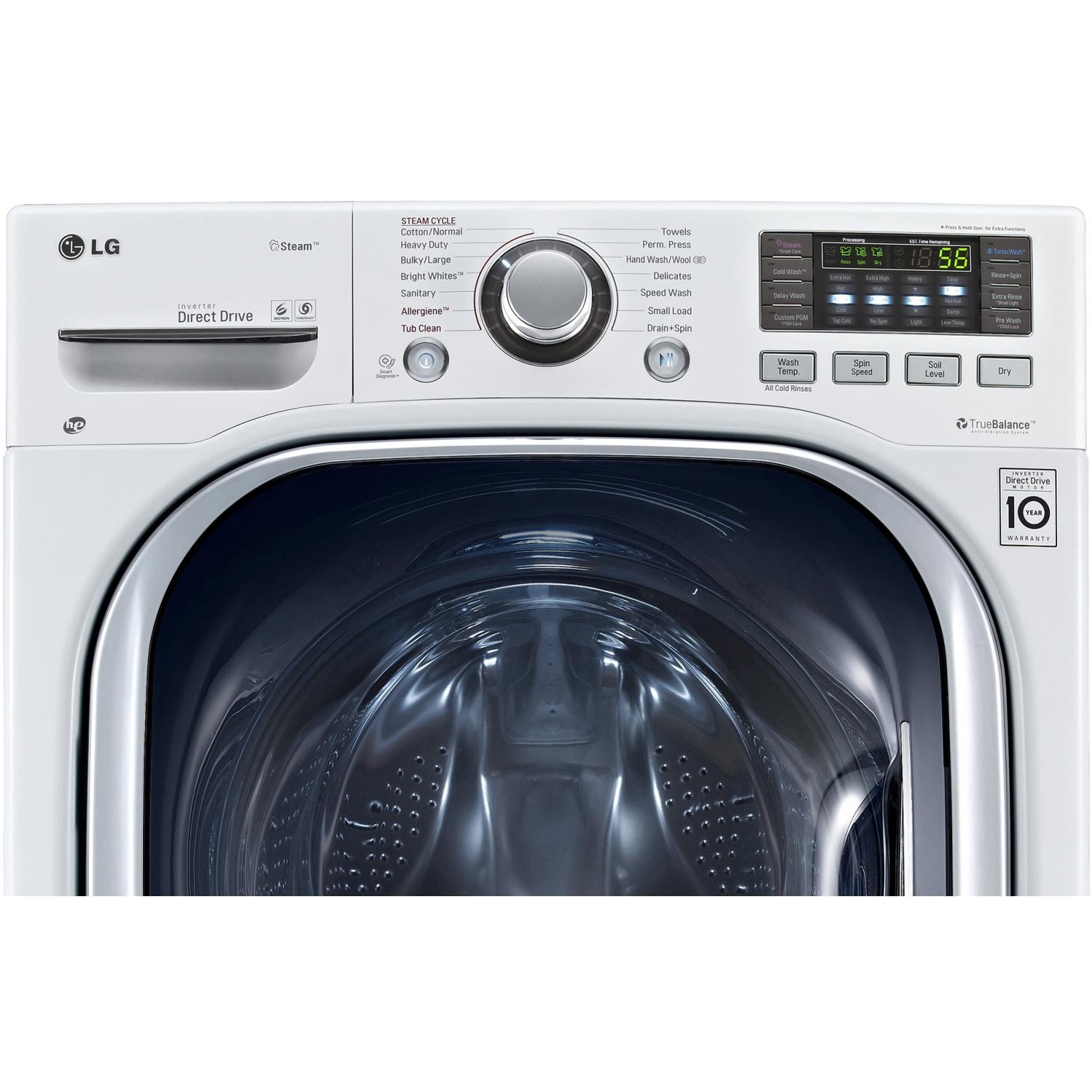 LG WM3997HWA 4.3 Cu. Ft. Front Load Ventless Washer / Dryer White BBQGuys
