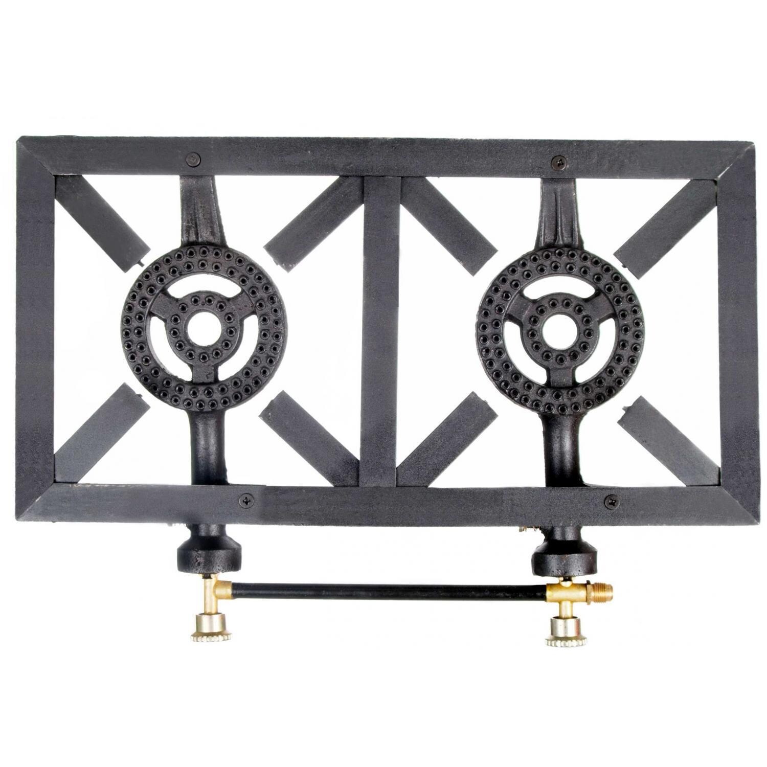 Cajun Cookware 2-Burner Low Pressure Propane Gas Burner & Stove - Top View thumbnail
