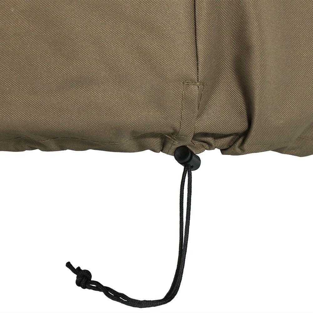 Ultimate Patio 48-Inch Heavy Duty Round Khaki Fire Pit Cover - Drawstring