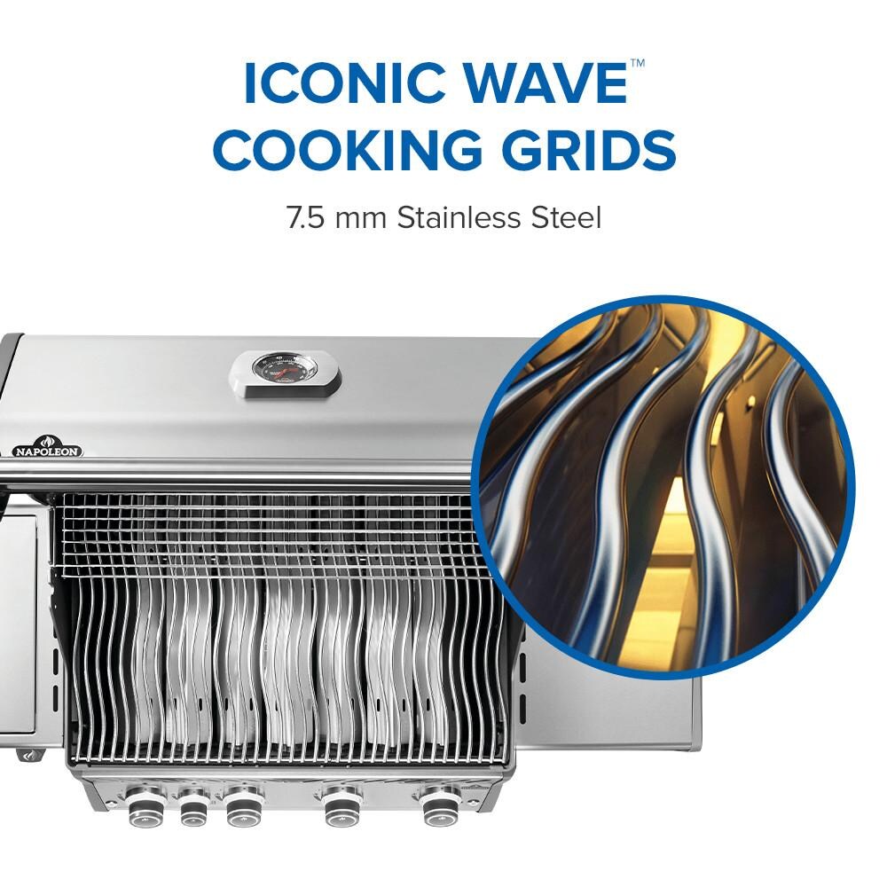 Napoleon RP525SIBPSS-2 Rogue PRO 525 Propane Gas Grill w/ Infrared Side Burner - Stainless Steel - Grates - Detail thumbnail