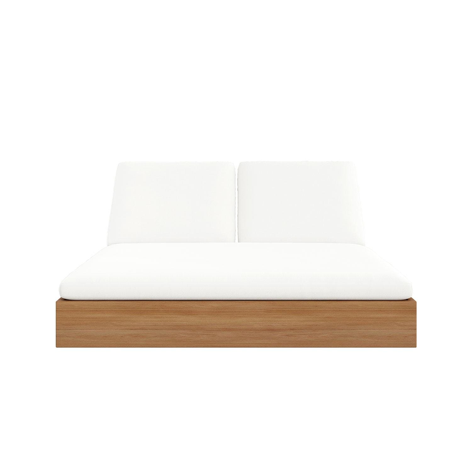 Bellawood 2 Person Teak Double Chaise Lounge in Natural by Lakeview Outdoor Designs