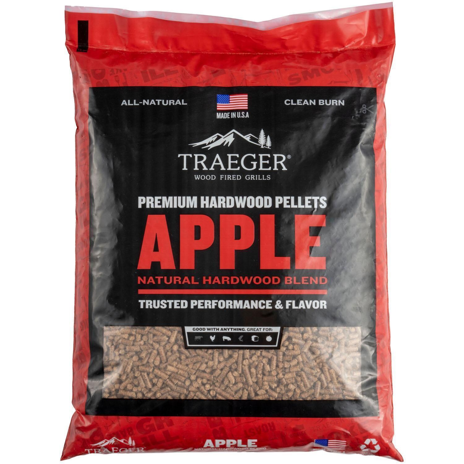 Traeger - 20 Lb. Natural Hardwood Pellets - Apple - White Background thumbnail