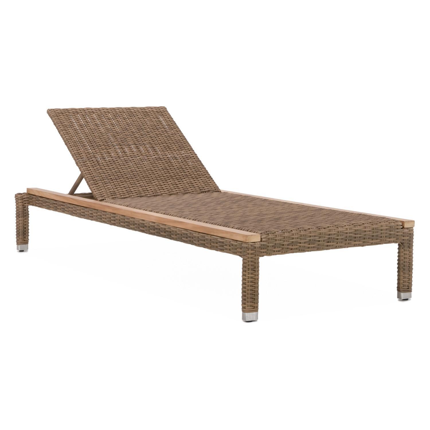 Teak + Table Havana Chaise Lounge in Stacking - White Background thumbnail