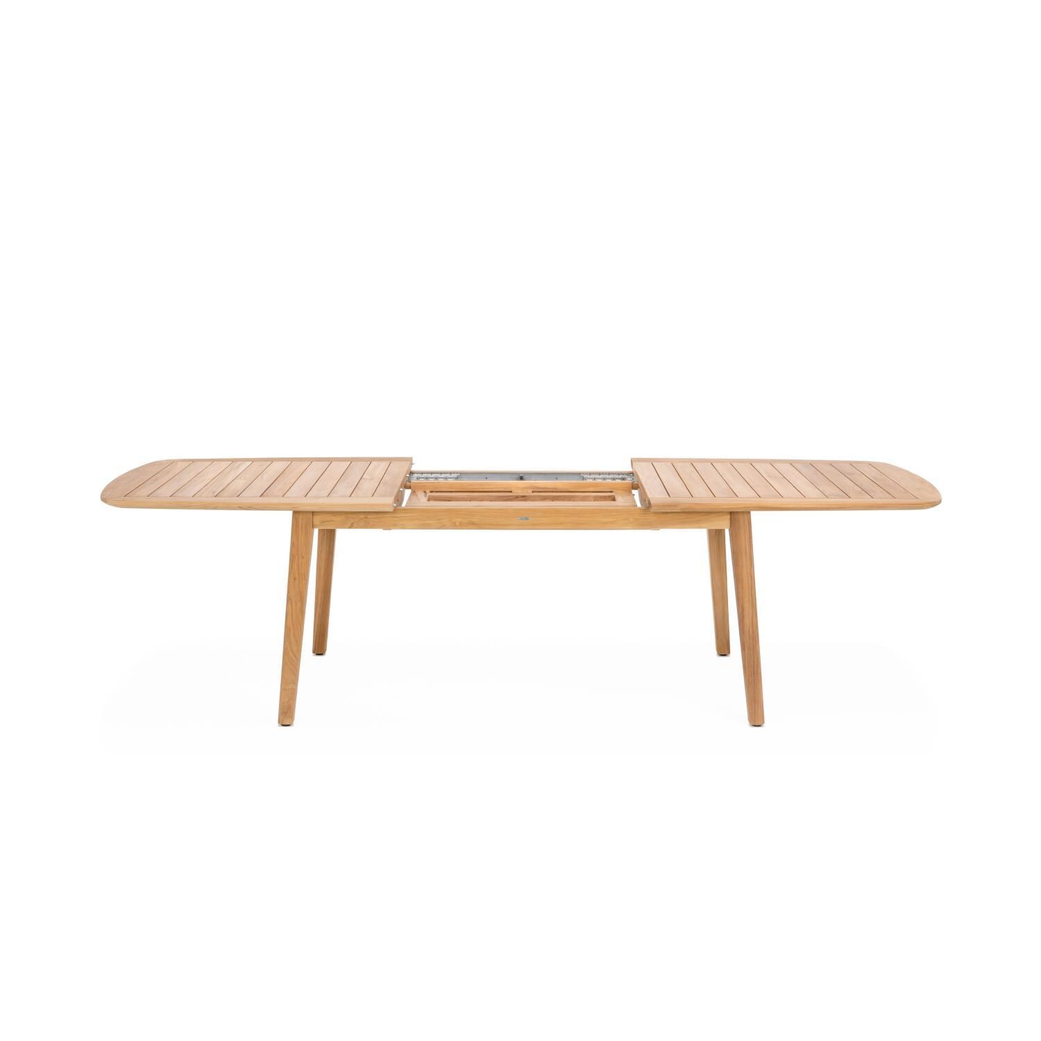 Teak + Table Cayman 78/110 Inch Table W/ Extension - Extended - White Background thumbnail
