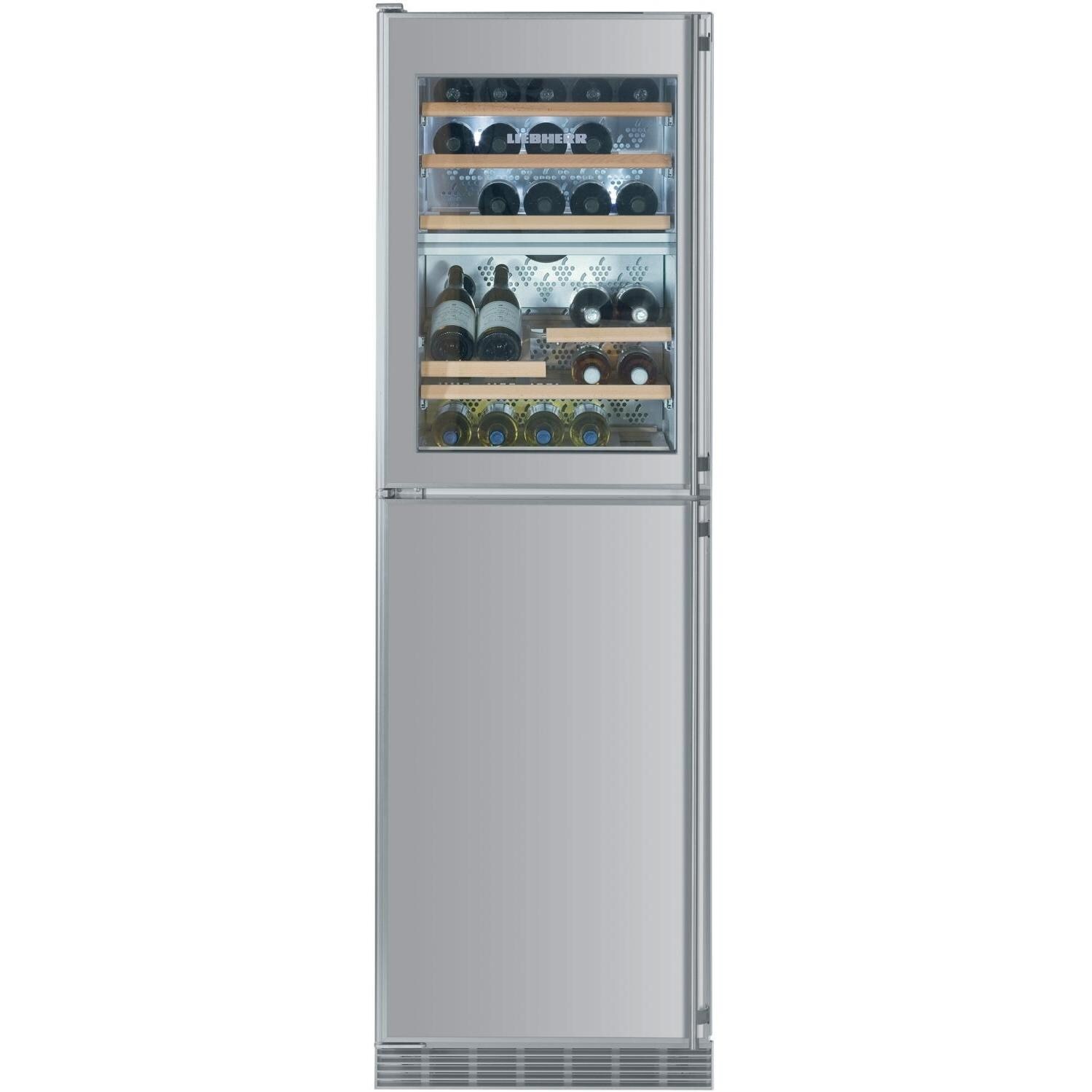 Liebherr 34 Bottle Built-In Wine Cooler / Freezer With Ice Maker - Stainless Steel - WF-1061