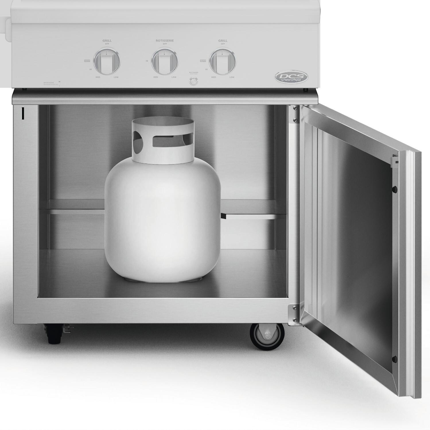 DCS 30-Inch CSS Grill Cart - Interior Shown With Propane Tank thumbnail