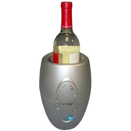 Vinotemp VT-CHILLER SLVR Single Bottle Wine Chiller / Warmer Front View