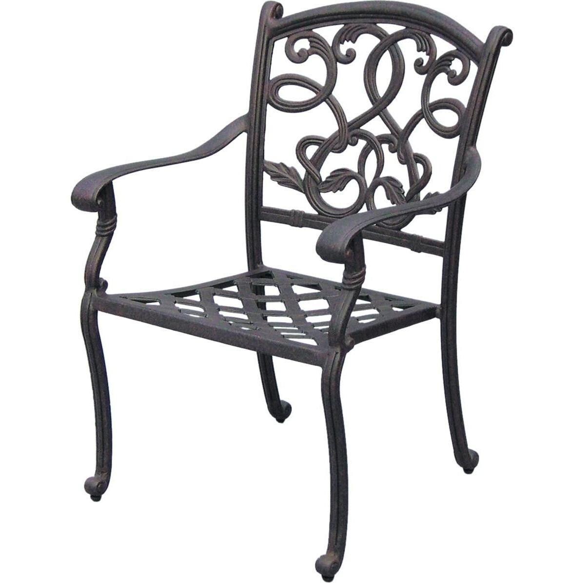 Darlee Santa Monica 7 Piece Cast Aluminum Patio Dining Set With Darlee Santa Monica Patio Dining Chair