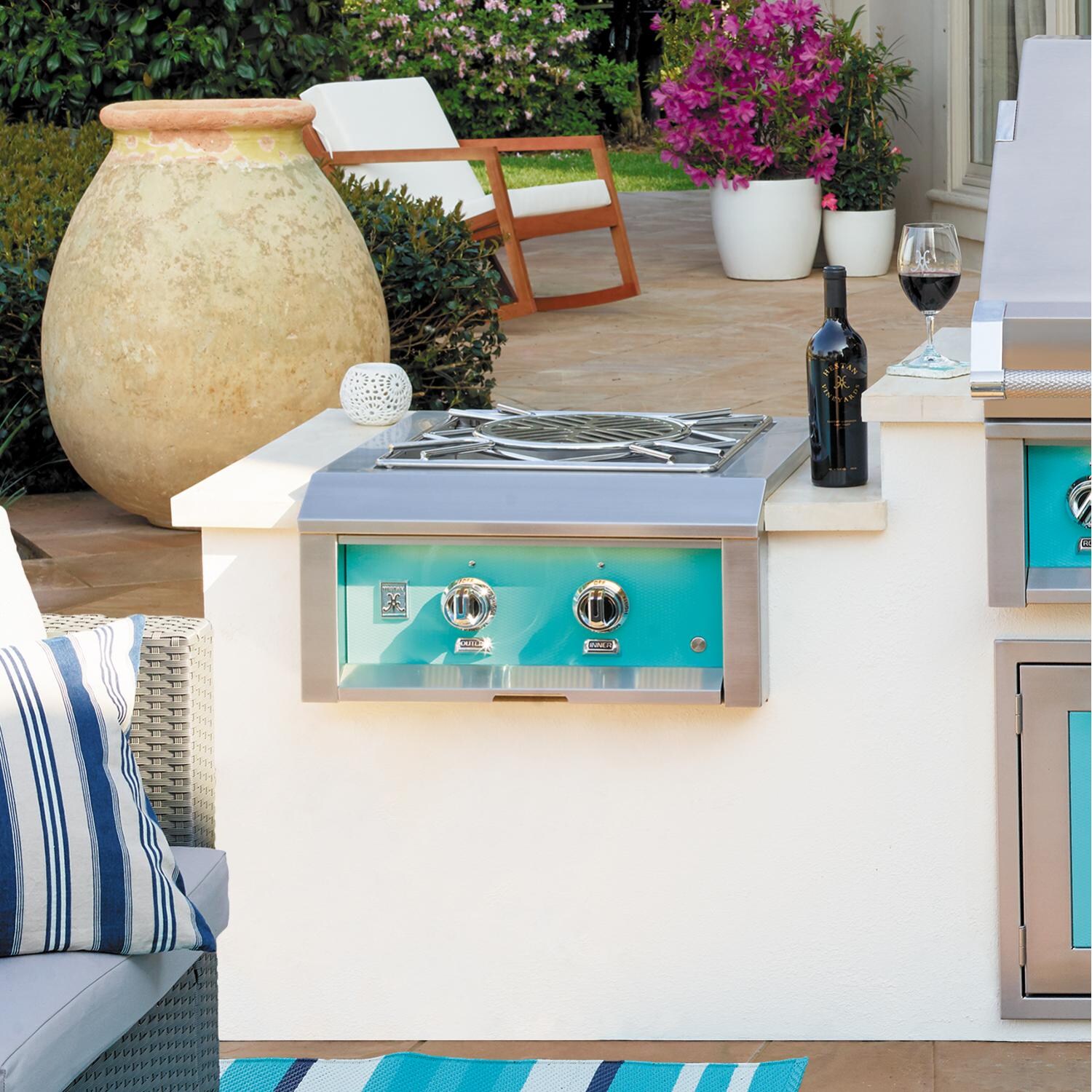 Hestan Built-In Power Burner - Lifestyle View (Shown With Bora Bora Finish) thumbnail