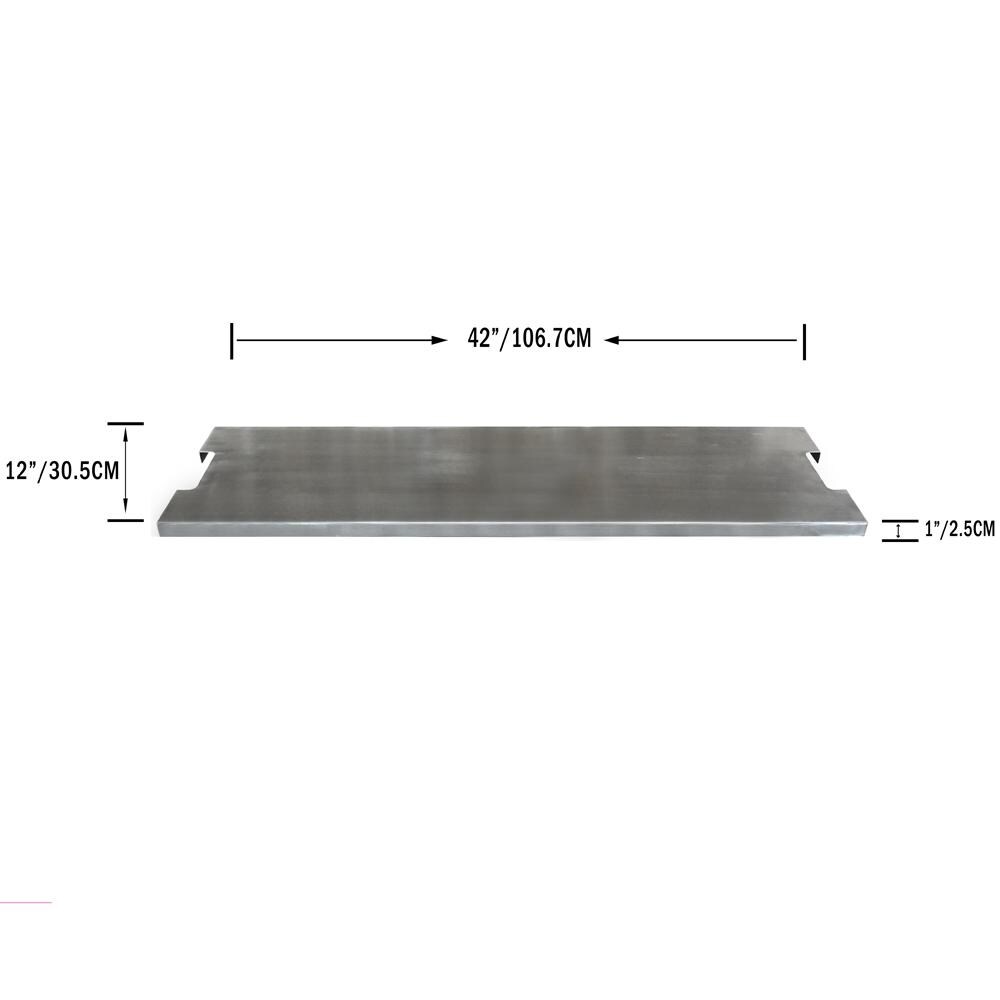Elementi OFG121-SS Granville 23 X 9 Inch Lid in Stainless Steel - Dimensional thumbnail