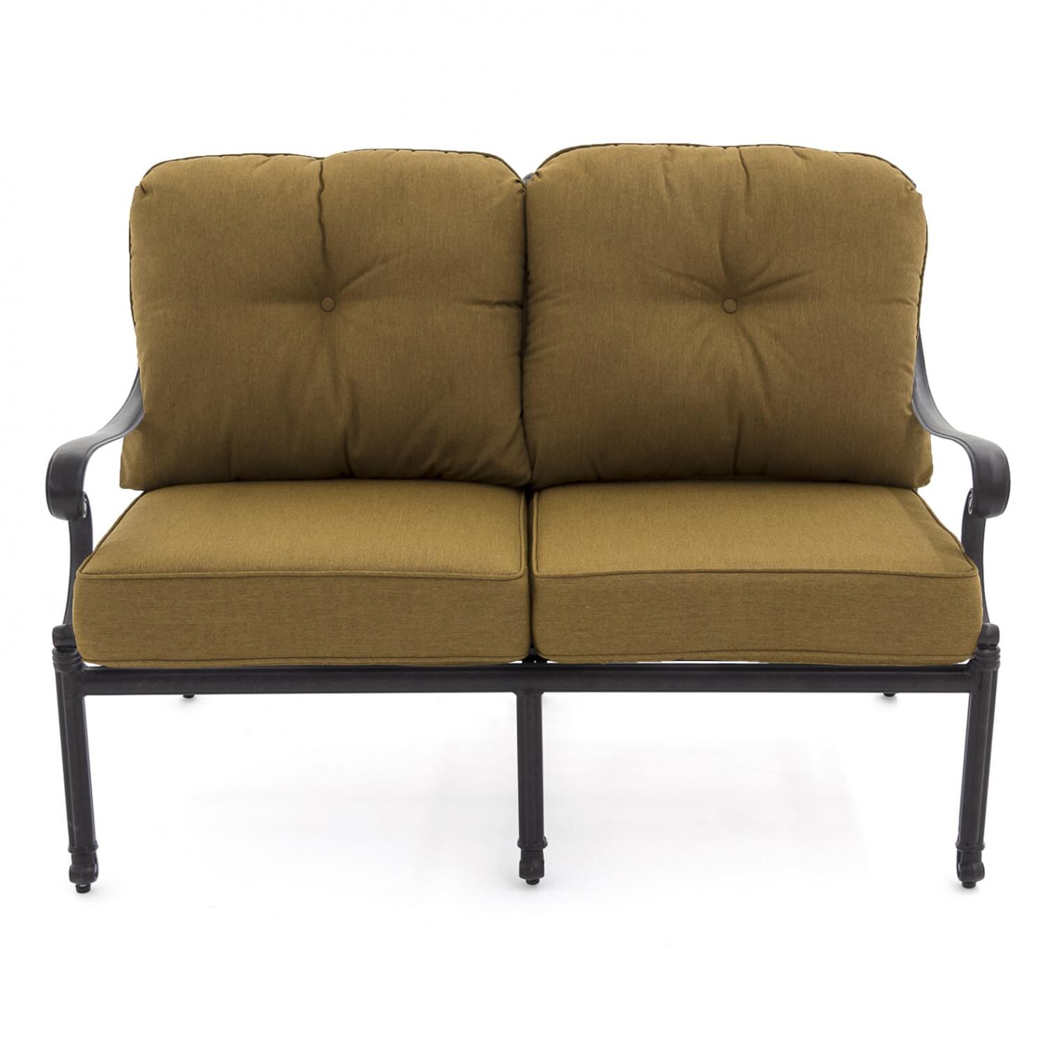 Evangeline Cast Aluminum Patio Loveseat By Lakeview Outdoor Designs