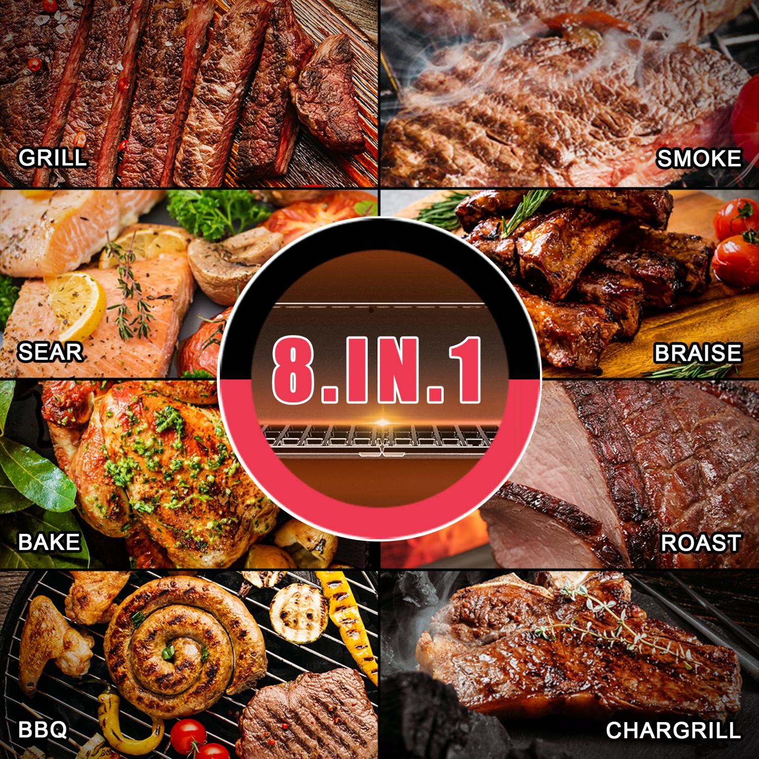 ASMOKE AS660 Signature Wood Pellet Grill Smoker - Grilling Versatility thumbnail