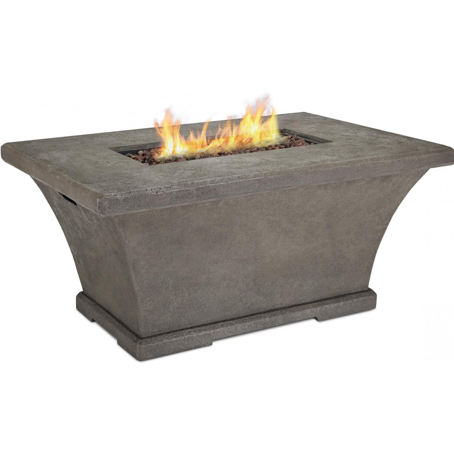 Real Flame Monaco LP Fire Pit Chat Table - Rectangle - Main - Glacier Gray thumbnail