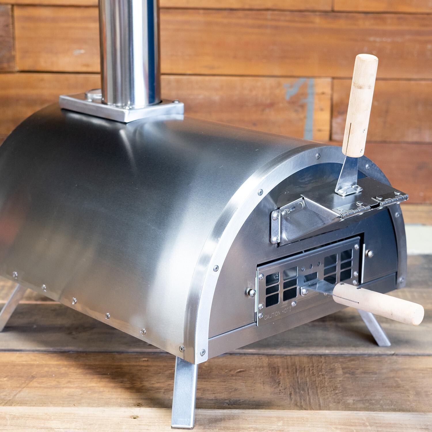 WPPO WKP-01 Lil Luigi Portable Pro Eco Wood-Fired Oven Kit - Back View - Lifestyle thumbnail