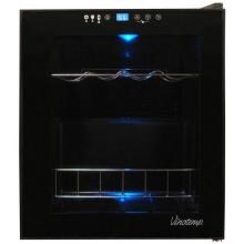 Vinotemp 15 Bottle Touch Screen Wine Cooler - Glass Door / Black Trim - VT-15 TS image