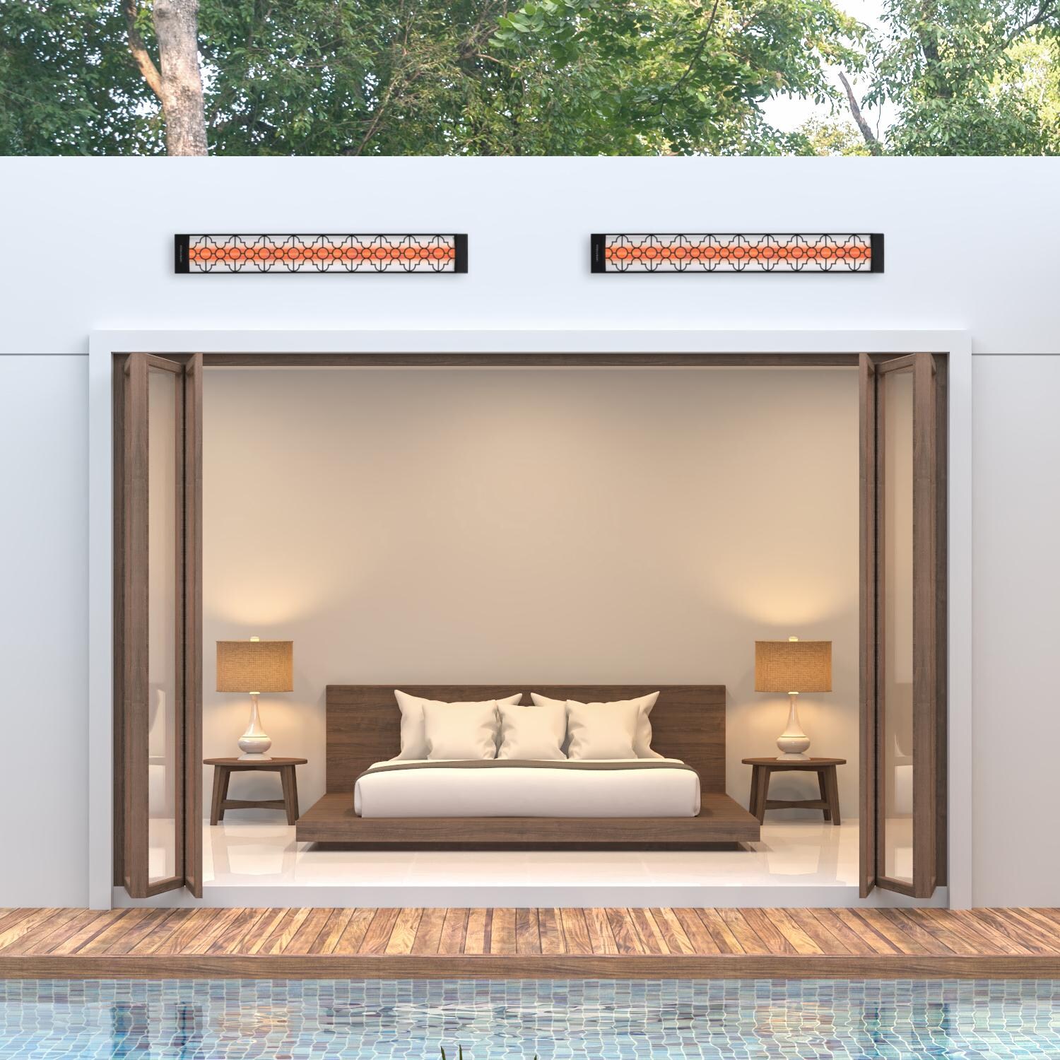 Infratech CD6024SS3 Motif Collection 61 1/4-Inch 6000W Dual Element 240V Electric Infrared Patio Heater - Lifestyle thumbnail