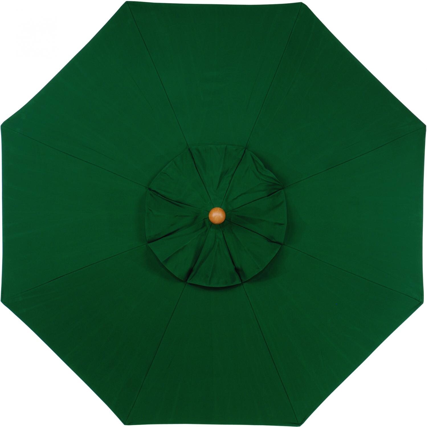 Oxford Garden 6 Ft Octagonal Hardwood Patio Market Umbrella W Push Lift Sunbrella Canvas Hunter Green Bbqguys