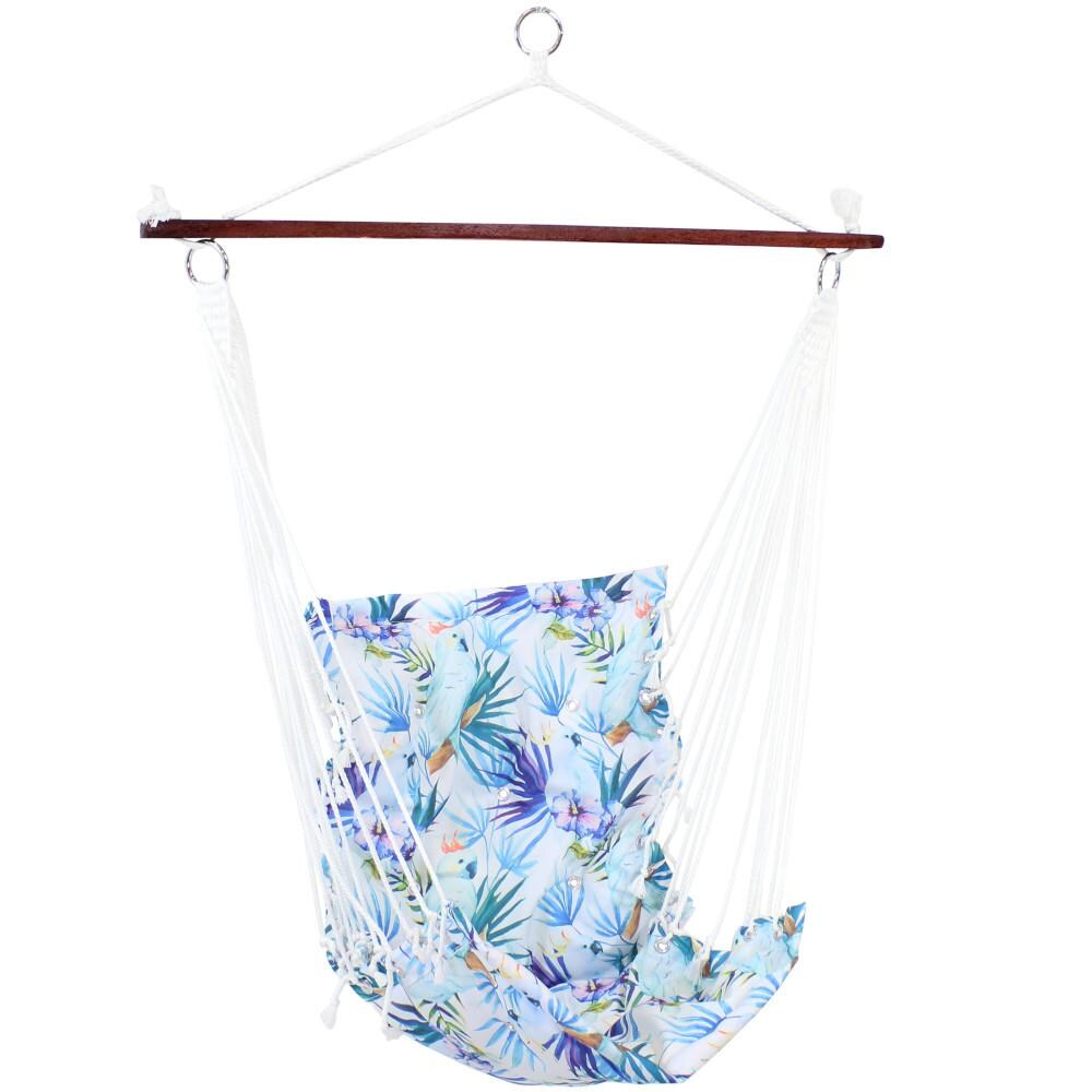 Sunnydaze Decor Padded Hanging Hammock Chair Swing - Parrot Print - OP-369 image