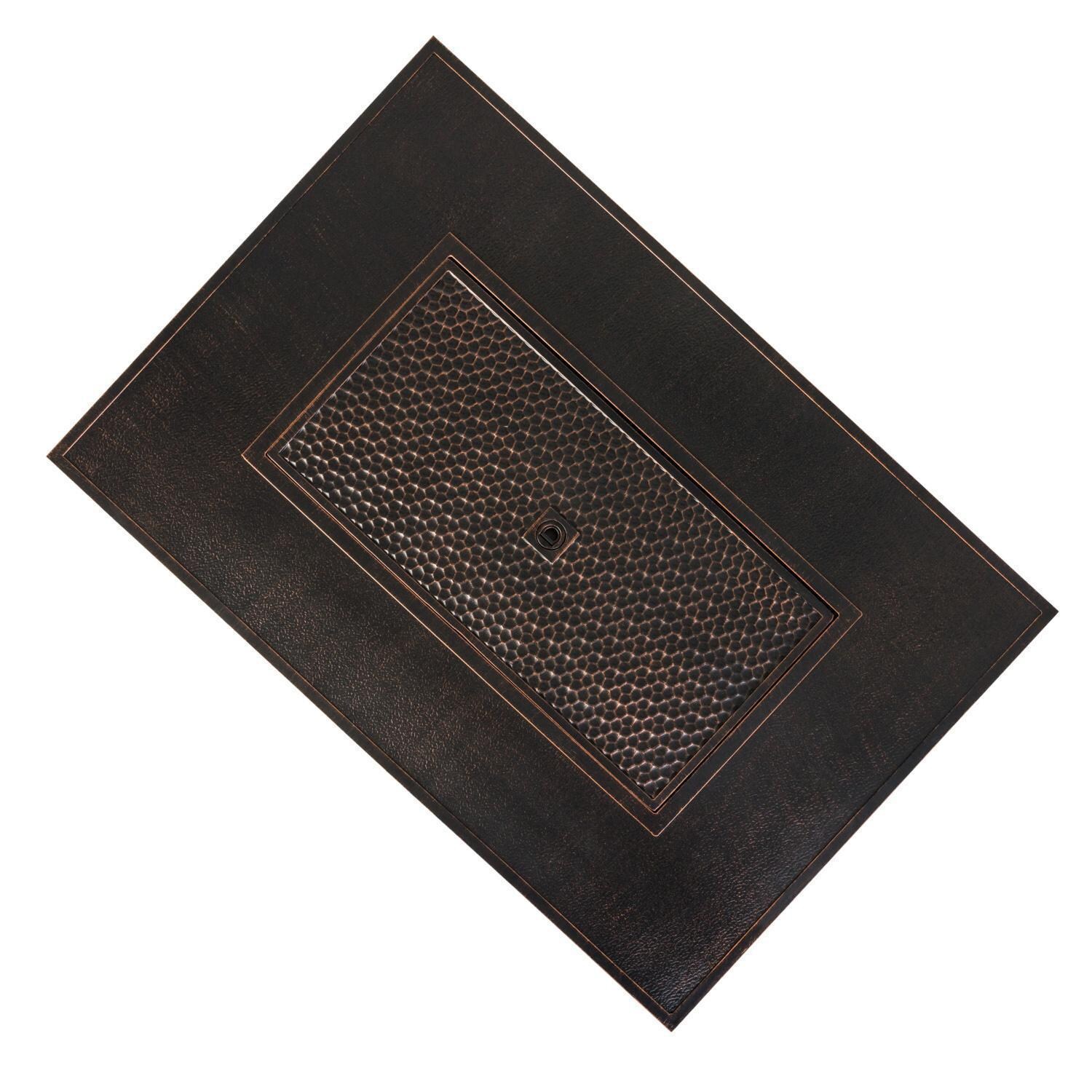 La Flore 5 Pc Resin Wicker Fire Pit Seating Set in Mocha by Ultimate Patio - Fire Pit - Top View - White Background thumbnail