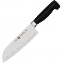 Zwilling J.A. Henckels Four Star 7-Inch Santoku Hollow Edge Knife image