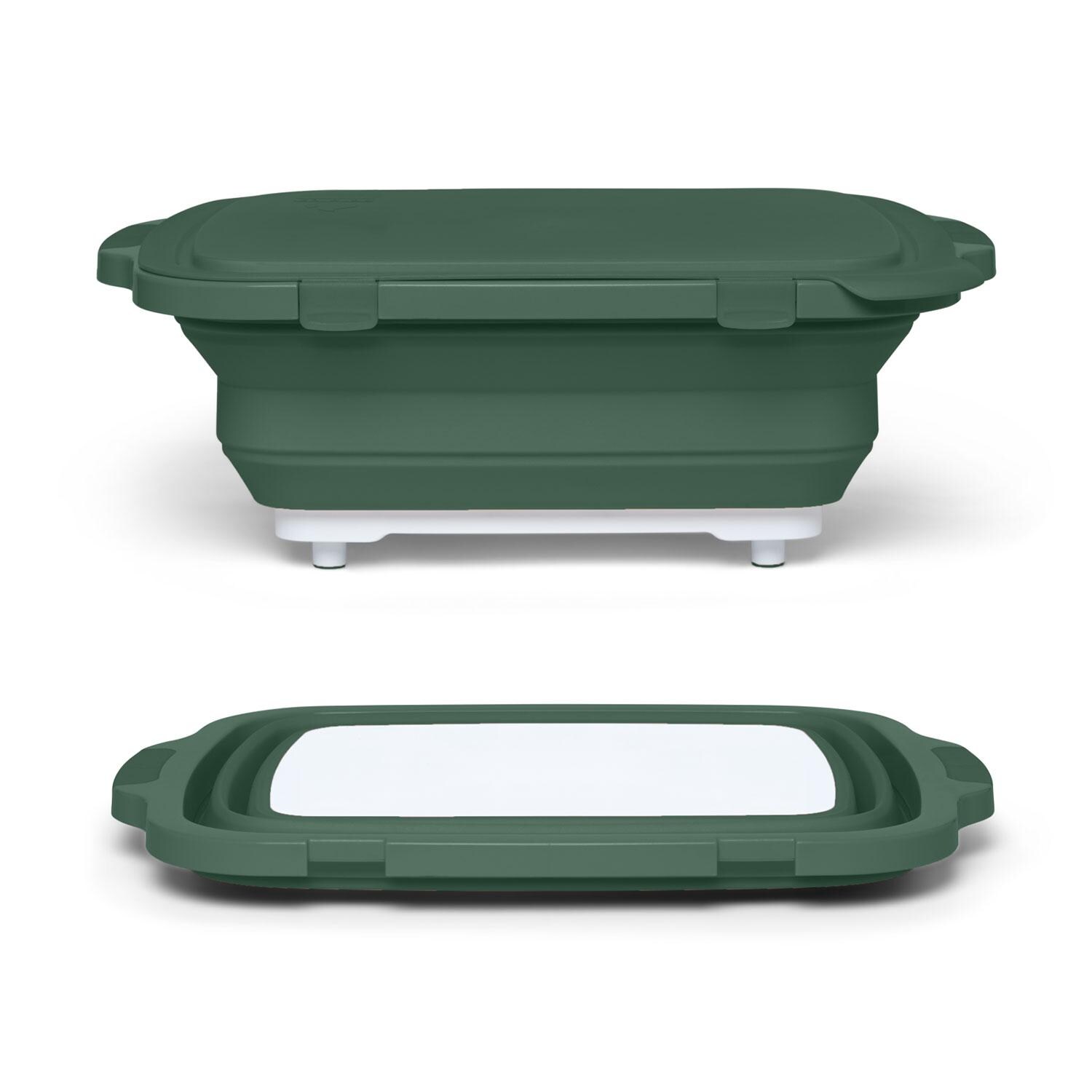 Drip EZ TUBV2-1-GR V2 BBQ Prep Tub - Forest Green - Display - White Background thumbnail