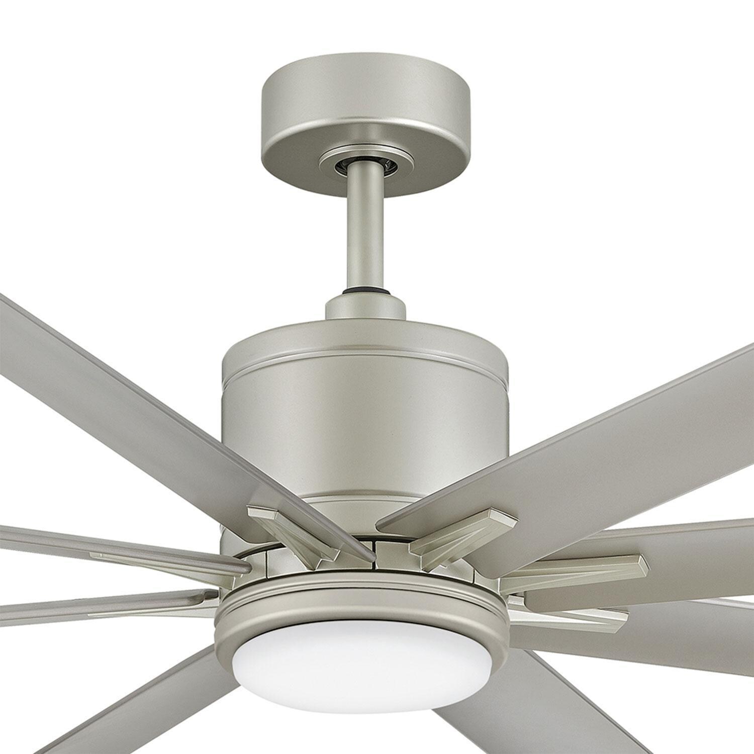 Hinkley Lighting 907166FBN-LWD Vantage 66-in Indoor / Outdoor LED Smart Ceiling Fan - Brushed Nickel - Blades & LED Light - Detail thumbnail