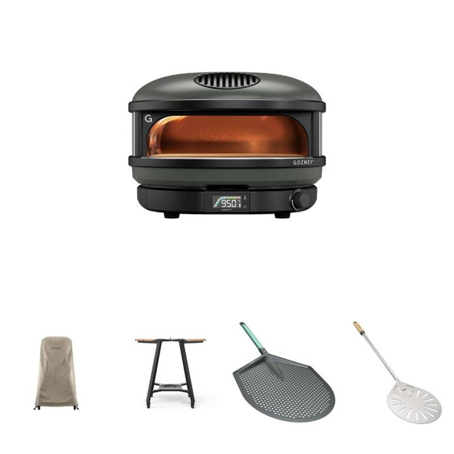 Gozney Arc Propane Pizza Oven in Off Black w/ Stand, Cover & Peels - GAPOBUS1425 + AA1796 + AA1786 + AD1778 + AD1773